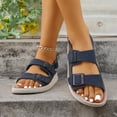 thumbnail image 6 of Xucatan Women's One Strap Buckle Sandals, Adjustable Flat Beach Footwear, Ergonomic Soft Sole Plus Size Shoes for All Day Comfort Gift, 6 of 9