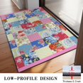 thumbnail image 3 of Bohemian Floral Patchwork Non-Slip Entryway Door Mat,Boho Indoor Decor Durable Low Plush Door Mat,Washable Welcome Rug for Patio Hallway Home Decor 20x32 Inches, 3 of 7