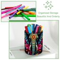 thumbnail image 3 of Portalápices compacto y funcional: portabolígrafos ideal y organizador de escritorio para maquillaje y artículos de arte, elefante colorido, 3 of 5