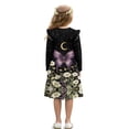 thumbnail image 2 of FKELYI Floral Butterfly Moon Print Ruffle Twirly Dress for Girl Long Sleeve Crew Neck Casual Dress for Party Holiday Spring Fall Playwear for 3-14 Y Girls, 11-12 Y, 2 of 6