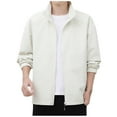 thumbnail image 2 of Pejock Men's Athletic Outdoor Jacket, Stand Collar Long Sleeve Sportswear with Zipper Pocket - Soft Polyester Casual Sports Wear for Training Daily Use, 2 of 4