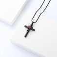 thumbnail image 3 of Crystal Cross Necklace for Ashes Birthstone Cross Urn Necklaces for Ashes Keepsake Cremation Jewelry for Pet Human Ashes, 3 of 6