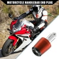 thumbnail image 3 of Unique Bargains 2 Pcs Motorcycle Handlebar End Plug for Honda CBR250R CBR300R CBR400R CBR600RR 7/8" 22mm Orange, 3 of 6