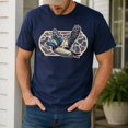 thumbnail image 5 of Flying Mallard Duck Camo T-Shirt Vintage Waterfowl Hunting Retro Graphic Tee Unisex Cotton, 5 of 9