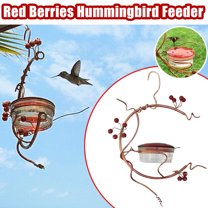 Bird Feeders Outdoor Clearance Courtyard Bird Feeder Red Berries Hummingbird Feeder
