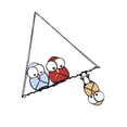 thumbnail image 3 of Ventana Suncatcher Animal Colgante Colgante Decoración de metal Adorno Regalo para puerta Jardín Hogar, Azul claro Rojo Amarillo Advancent HA005281-02, 3 of 6