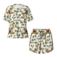 thumbnail image 4 of Kdxio Hawaiian Style Print Pajamas Sets for Women Short-Sleeved Pjs with Lounge Shorts Two Piece Sleepwear S-4XL, 4 of 9