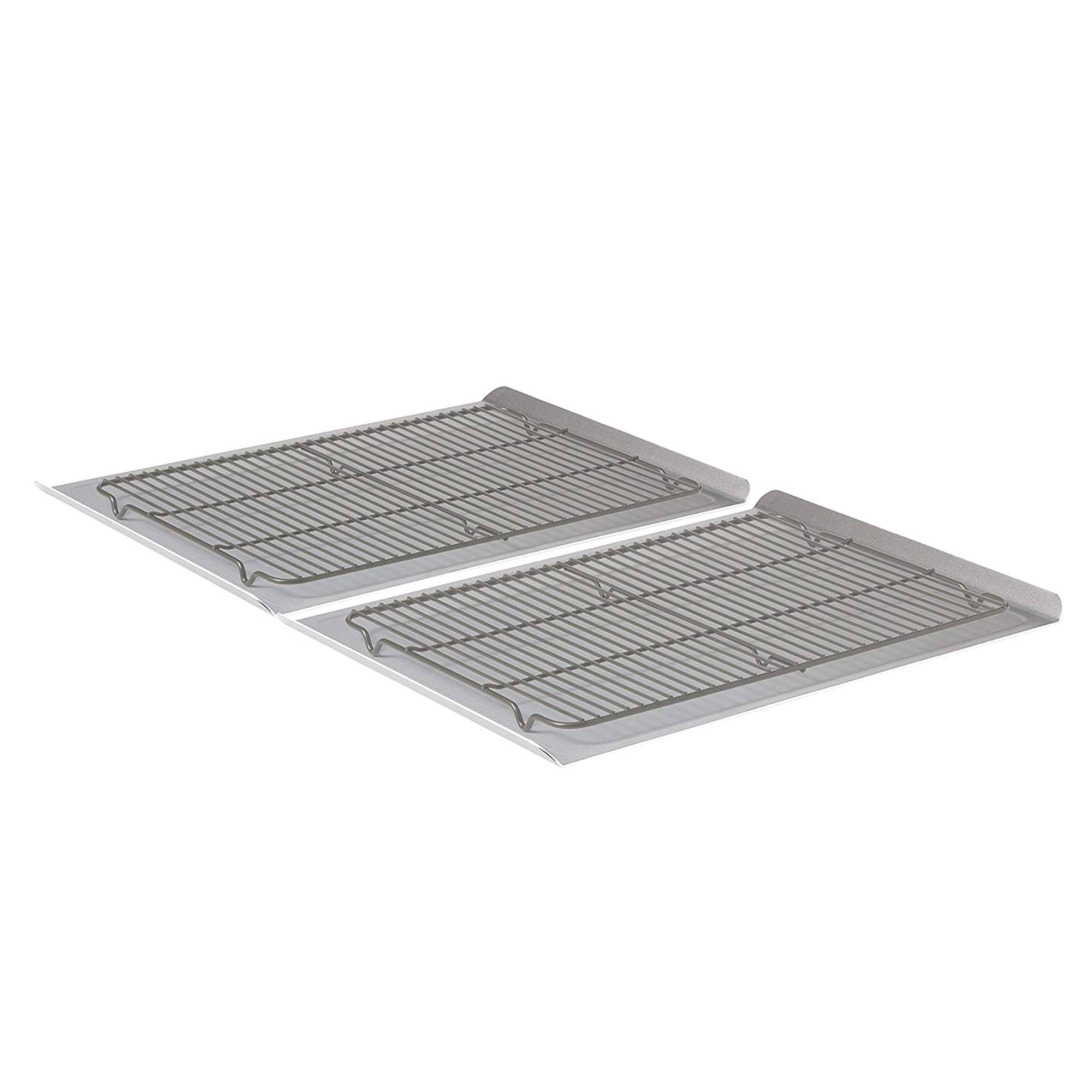 Calphalon Nonstick Bakeware Cookie Sheet and Cooling Rack Set, 4 Piece