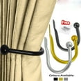 thumbnail image 1 of JINSIJU U-Shaped Curtain Hooks Metal Curtain Holder Tieback Accessories, 1 of 3