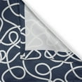 thumbnail image 4 of Ambesonne Navy Valance Pack of 2, Tangled Ocean Marine Theme, 54"X18", Navy Blue and White, 4 of 5