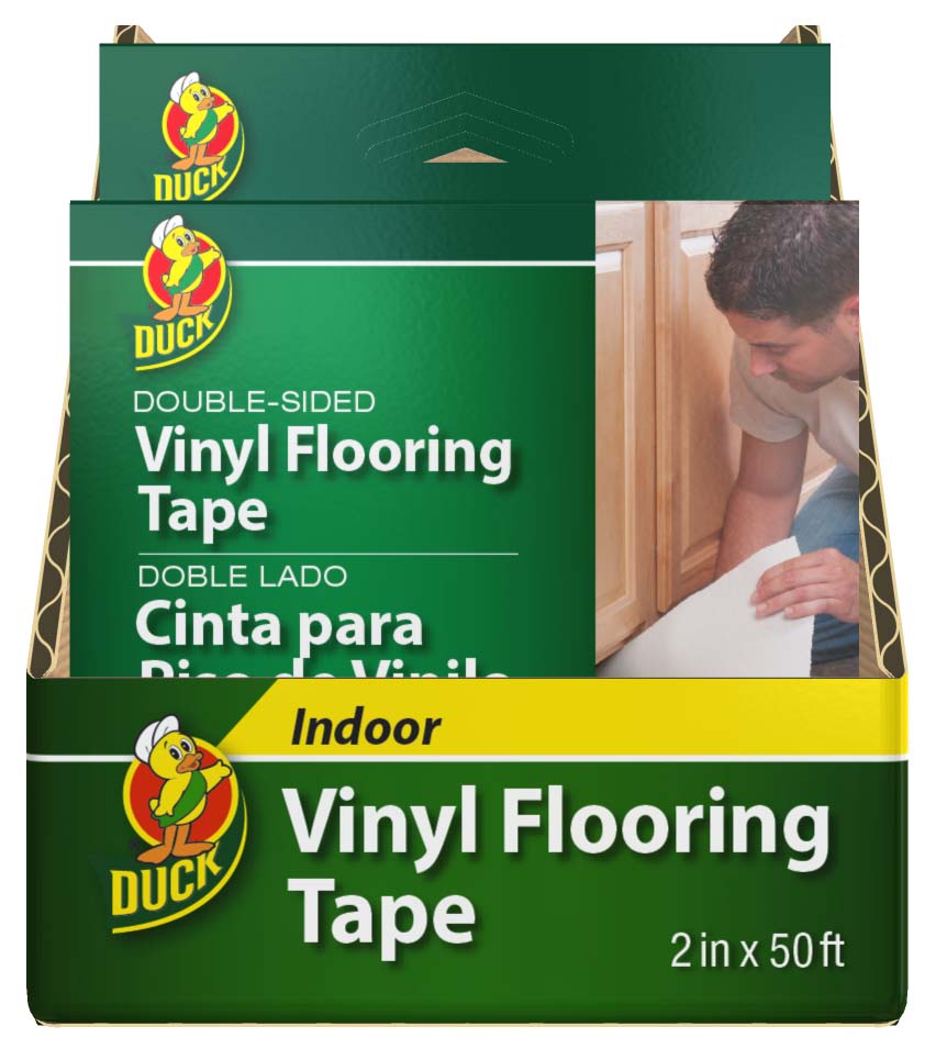 Duck Brand DoubleSided White Vinyl Flooring Tape, 2 in. x 50 ft
