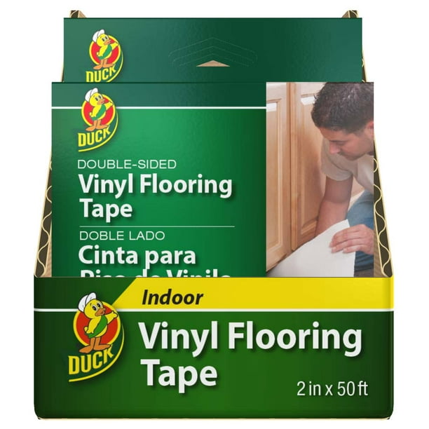 Duck Brand DoubleSided White Vinyl Flooring Tape, 2 in. x 50 ft
