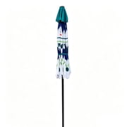 Abble Outdoor 9ft Patio Umbrella with Crank Handle and Push Button Tilt, Outdoor Market Umbrella with 8 Ribs, Printed Patio Umbrella