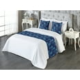 thumbnail image 3 of Marine Bed Runner Set, Jellyfish Floating in the Dark Deep Ocean Repetitive Pattern Nautical Themed, Decorative Bedding Scarf & 2 Pillow Shams for Hotels Homes, King, Sea Blue Indigo, by Ambesonne, 3 of 3