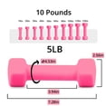 thumbnail image 2 of Juego de 2 Mancuernas de Neopreno 2.3 kg (5 Libras), Color Rosa, 2 of 7