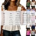 thumbnail image 3 of LIZUOJUN Tank Tops for Women Women's Cotton Linen Square Neck Flutter Sleeve Button Tank Top Smocked Waist Solid Casual Summer Vacation Vest Blouse,Purple,L, 3 of 7