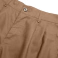 thumbnail image 6 of Dwelliawo Men's Linen Classic Gurkha Shorts Elastic Waist 9" Flat Front with Pockets Shorts Casual Travel Outfits Cotton Linen Pleat-Front Relaxed Fit Brown XL, 6 of 6