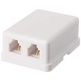thumbnail image 2 of Placa de pared para teléfono STEREN 300-146WH 4C 2-Tel Surface Jack, 2 of 6