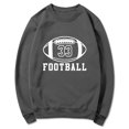 thumbnail image 2 of Game Day Sweatshirt for Women Long Sleeve Crew Neck Rugby Shirt Womens Baseball Shirt Fall Fashion Must Haves Soft Lightweight Basic Tee Sports Mom Must Have Sports Athletic Gym Gift Dark Gray, 2 of 4