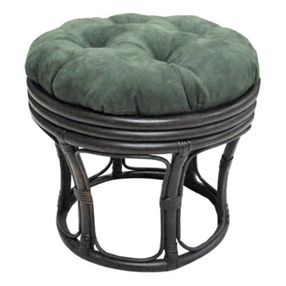 Blazing Needles 18 inch Round Solid Twill Footstool Cushion  93301-18IN-TW-TD