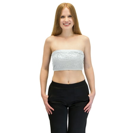 

Vivian s Fashions Top - Lace Tube Top Bra 2 layers