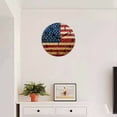 thumbnail image 4 of 10 Inch Wall Clock Battery Operated Square Clock for Office, Kitchen, Outdoor, Living Room, Retro - Themed United States Flag, 4 of 7