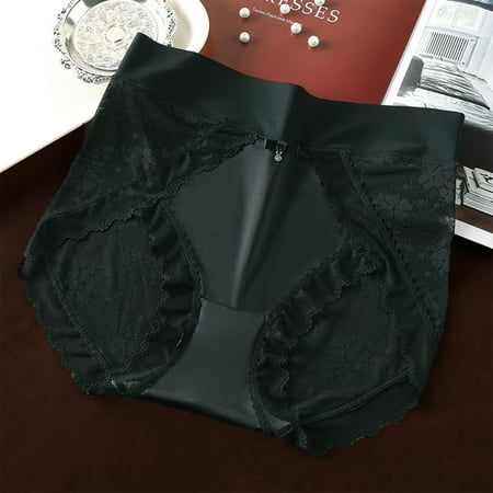 Summer Savings  Plus Size Underwear  Solid Color Lace  Sexy Design  Comfortable Fit  Everyday Wear  Seamless Support  Soft Material  Womens Plus Tops | Black M  Sopatenor