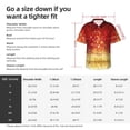 thumbnail image 5 of Kll Men'S Hawaiian Shirt Short Sleeve Button Down Beach Shirts-Red Gold Glitter, 5 of 7