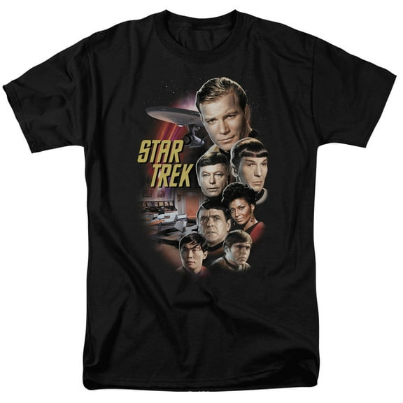 Star Trek Men's The Classic Crew T-shirt Large Black