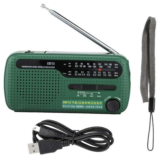 ZOUSSIQI High Quality FM MW SW Cranking Dynamo Solar Hand Crank Radio World Wave Band Receiver EL225#18817