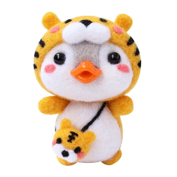 de fieltro de de bricolaje s de fieltro de de animales para principiantes para niños principiantes con Wandteppich de espuma de fieltro, pingüino tigre perfecl Kits de fieltro de aguja animal