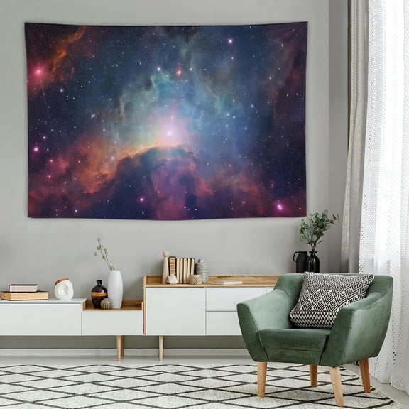 PRATYUS Galaxy Tapestry Wall Hanging Purple Outer Space Tapestry Cool Trippy Nebula Universe Tapestries for Bedroom Living Room Dorm Decor (60x40 Inch) 60x40in
