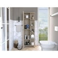 thumbnail image 3 of TUHOME Urano Linen Cabinet - Light Gray  Engineered Wood - For Badroom, 3 of 7