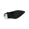 thumbnail image 5 of BLISSFUL STEP Ankle Strap Pointed Toe Clear Block Heel Pumps for Women Black 11, 5 of 6