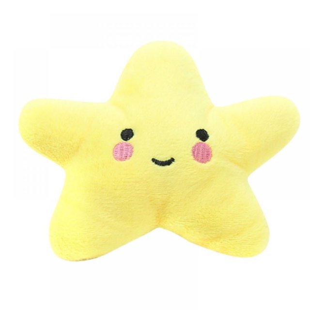 Juguetes chirriantes para morder mascotas, juguetes de peluche con forma de nube, con sonido BB, para gatos y animales pequeños, para ejercitar y entretener.