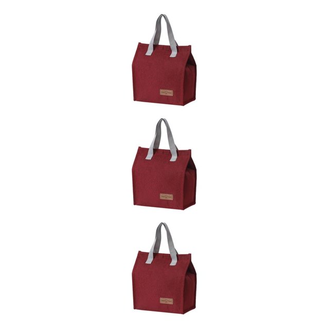 VONKY Polyester Stylish And Practical Food For Office And School Easy To Carry And Clean Wine Red 3Set