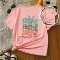 thumbnail image 2 of FhsagQ le 7 Juillet T-Shirts Décontractés pour Enfants à Motif de Lettres Imprimé Multicolore Col Rond Manches Courtes Fillette Printemps le 7 Juillet T-Shirts Pâques Fille T-Shirts d'Été Taille 8 120, 2 of 6