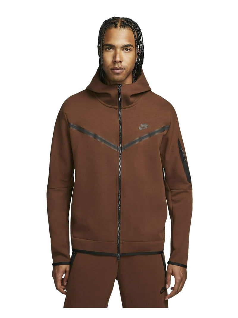 proyector brumoso Amabilidad Men's Nike Sportswear Cacao Wow/Black Tech Fleece Full-Zip Hoodie - XL -  Walmart.com