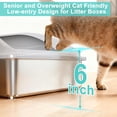 thumbnail image 3 of Caja de arena para gatos AIPERRO, 2 unidades, XL, de acero inoxidable, 3 of 9