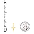 thumbnail image 2 of 10kt Yellow Gold Womens Round Cubic Zirconia Cubic-Zirconia Cross Pendant, 2 of 3