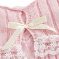 thumbnail image 3 of Wangsaura Women's Off Shoulder Lace Trim Sweater Kawaii Long Sleeve Ruffle Cable Knit Shirt Pullover Sweatshirt Sweaters Tops, 3 of 6