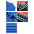 thumbnail image 5 of Womens Ribbed Long Sleeve Crewneck Casual Slim Basic Shirts Fitted Knit Tops Royal Blue L, 5 of 6