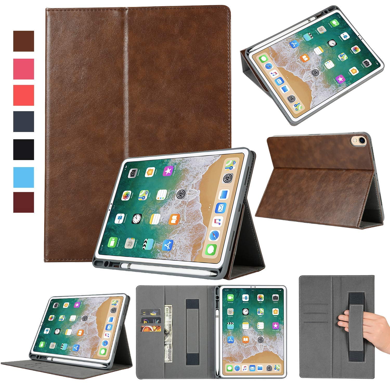 FYY Case for New iPad Pro 12.9 Inch 4th Generation 2020 with Pencil Holder for iPad Pro 12.9 2020 Wine Red Luxury Cowhide Genuine Leather Case with Support Apple Pencil Charging Auto Sleep-Wake FYY Case for New iPad Pro 12.9 Inch 4th Generation 2020 with Pencil Holder for iPad Pro 12.9 2020 Wine Red Luxury Cowhide Genuine Leather Case with Support Apple Pencil Charging Auto Sleep-Wake