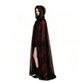 thumbnail image 5 of Jiibva Halloween Bloody Cape Horror Blood Stain Costume Cloak Vampire Zombie Black 130x110cm, 5 of 7