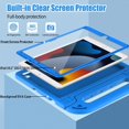 thumbnail image 3 of SUPNICE Kids Case with Screen Protector for iPad 10.2 Inch 2021/2020/2019 (9th/8th/7th Generation), Shockproof Convertible Handle Stand iPad 10.2 Case for Kids, Blue, 3 of 8