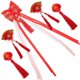 thumbnail image 1 of 6Pcs Kids Hair Clips Tassels Barrettes Red Chinese Children's Hair Accessories, 1 of 4