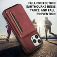 thumbnail image 5 of Nalacover Designed for Apple iPhone 15 Pro Max Wallet Case with Credit Card Holder - Purse Premium PU Leather Flip Kickstand Shockproof Scratch Resistant Phone Case for iPhone 15 Pro Max - Winered, 5 of 6
