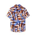 thumbnail image 5 of Unique Bargains Men's Summer Shirts Short Sleeve Irregular Geometric Button Down Shirt, 5 of 5