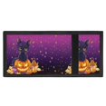 thumbnail image 3 of Psesaysky Elastic Polyester Card Holder Purse with Portable Large Capacity Children's Wallet for Sports, Halloween Black Cat Pumpkin Trifold Card Wallet, 3 of 5