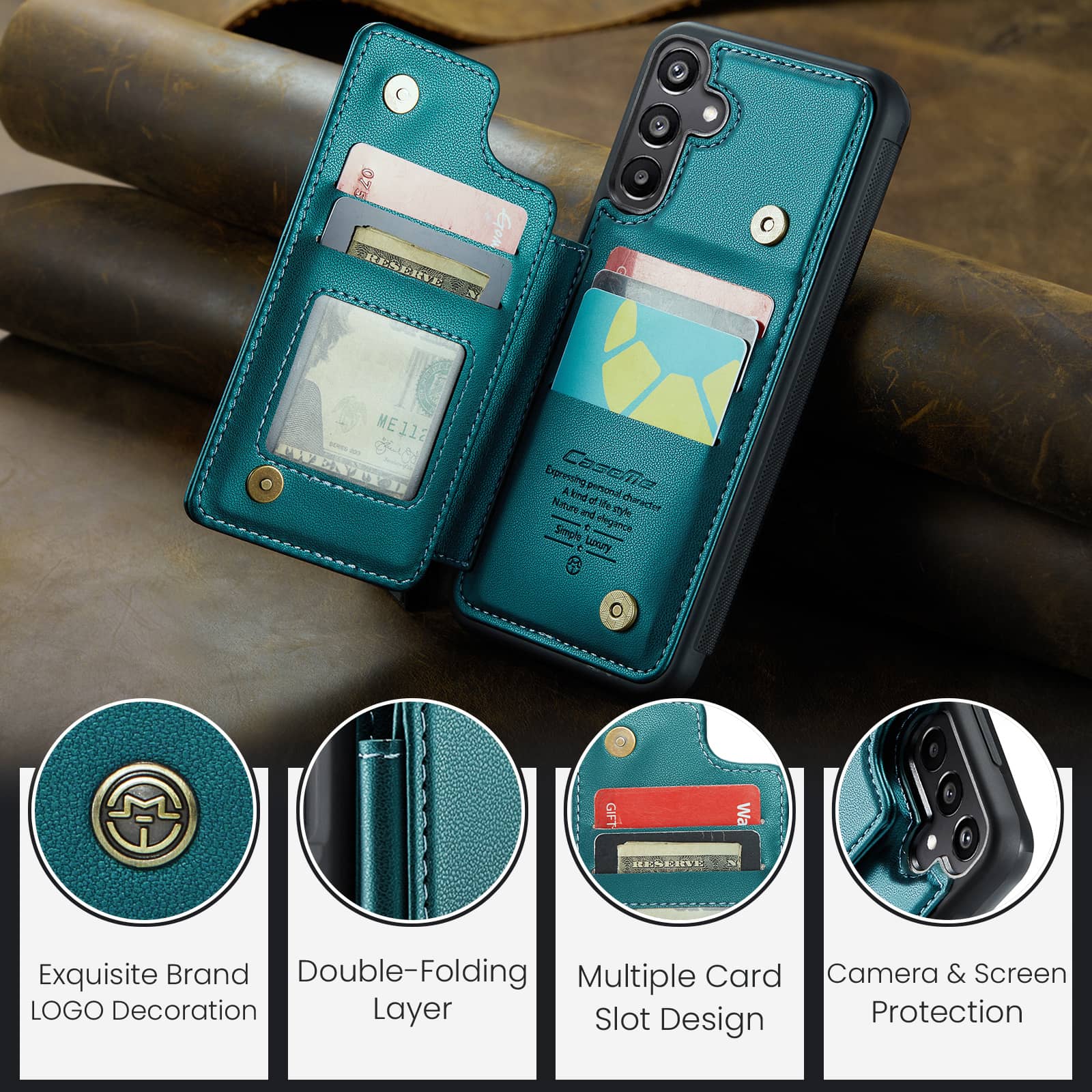Cyberland Samsung Galaxy A16 Wallet Case Green photo 8